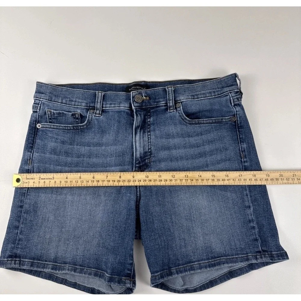 Banana Republic Denim Shorts Women‎ 29 Blue Premium Denim Stretch Medium Wash - Picture 9 of 14